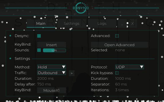 Скриншот чита Faceit desync lag switch